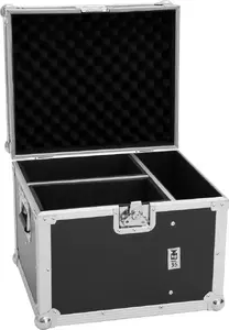 Roadinger Flightcase for 2 × CAT-80 Beam Effects — black laminated, max. load 50 kg