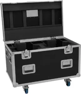 Roadinger Flightcase Highline for 2x DMH-380 with Wheels, Black, Load Capacity 100 kg