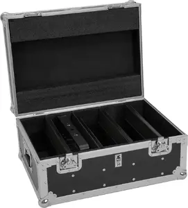 Roadinger Flightcase for 4x IP PIX Strobe RGB CW+WW — Truhen-Case for 4 Fixtures