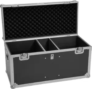 Roadinger Flightcase for 2x THA-100F MK3 PRO — Black, model 31005268, for 2 units, sturdy transport case