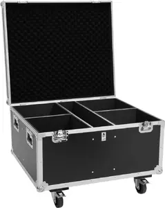 Flightcase Roadinger for 4x THA-100F MK3 with Wheels, black, load capacity 100 kg