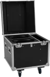 Flightcase Roadinger PRO for 2x IP TMH-W285 with wheels, black, 100 kg load capacity