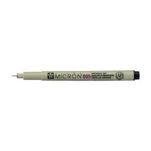 Krāsu marķieris Sakura XSDK00549 — melna tinte, līnijas biezums līdz 0,2 mm, 1 gab., krāsa: ziloņa kauls