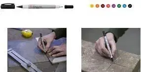 Permanent Marker Pen Sakura Identi Pen XYKT3, yellow, waterproof, low-odor, dual tips (fine and broad)
