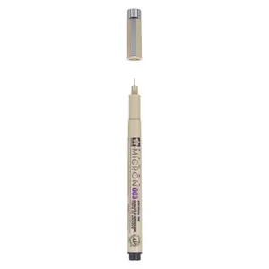 Fineliner pen Sakura Pigma Micron XSDK00349 black ink 0.15 mm tip, ivory barrel, 1 pc