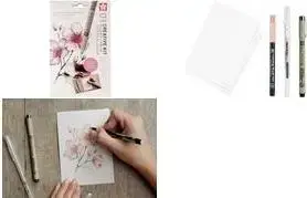 Sakura Kreativ-Set Kirschblüte POAK3A — 3 художественных маркера с бумагой для иллюстрации сакуры