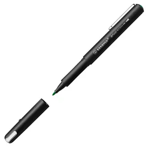 Fineliner pen Stabilo dr!ver Medium Green — medium tip 0.8 mm, black barrel