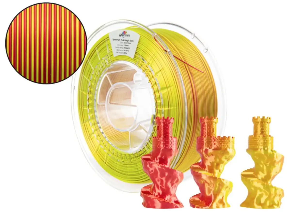 Spectrum PLA Silk Multicolour Solar Flare 1.75 mm 1 kg Photo 2