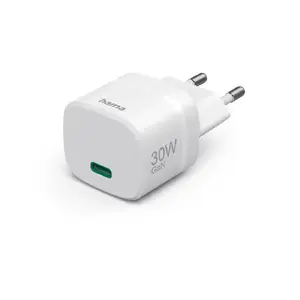 HAMA 00201964 Настенное сетевое зарядное устройство USB‑C 1 порт 100–240 В Белое — для смартфона, планшета, power bank, наушников