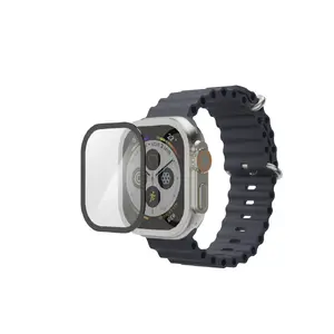 Ekrāna aizsargs HAMA Super Hybrid viedpulkstenim (rPET) — melns/caurspīdīgs, 0,22 mm, 1 gab.