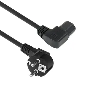 Power cord ACT CEE7/7 (angled) to IEC C15 (angled left) H05RN-F 1.5 m 250V 10A