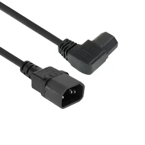 Powercord ACT C14 to C15 (angled left) IEC60320 H05RN-F 1.2 m, 250 V 10 A