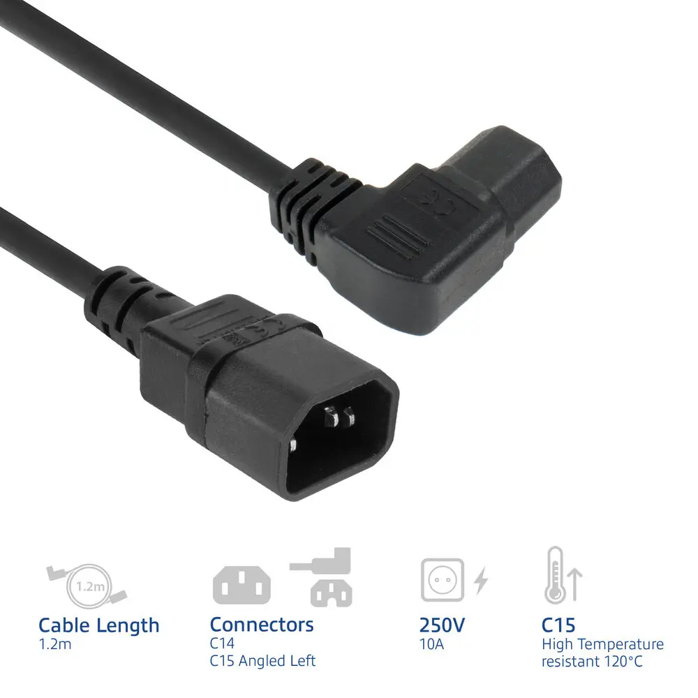 ACT Powercord C14 - C15 IEC60320 1.2m Photo 3