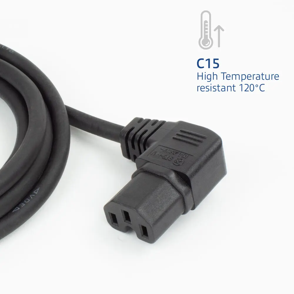 ACT Power Cord C14 to C15 Angled 0.6m Photo 4