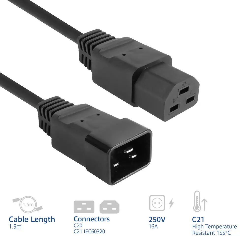 ACT AK5358 Power Cord C20 to C21 1.5m Photo 3