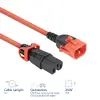ACT PC3869 Powercord C14 to C15 IEC Lock+ 1m Red Photo 3