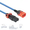ACT Powercord C14 to C15 IEC Lock+ Blue 2 m Cable Photo 3