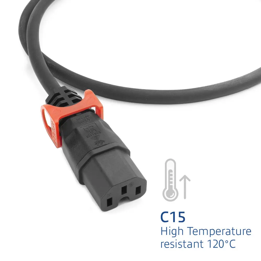 ACT EL603S CEE 7/7 to C15 IEC Lock+ Power Cord 1 m Photo 5