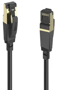 Network cable HAMA Cat8 S/FTP (S-STP) 5 m RJ-45 40GBase-T Black