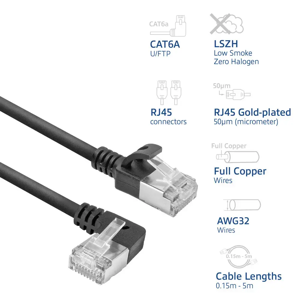 ACT CAT6A U/FTP LSZH Slimline patch cable 3 m Photo 3