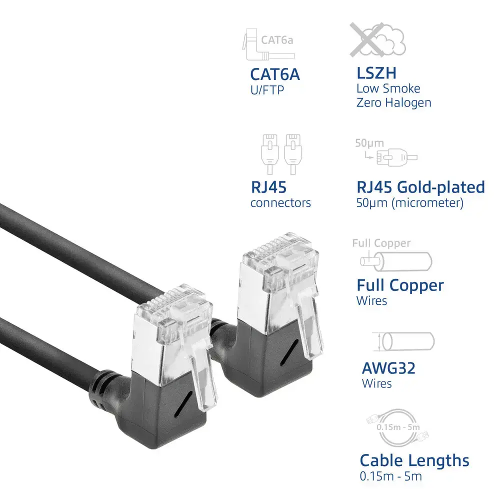 ACT DA6952 Cat6a U/FTP RJ-45 0,25 м кабель Photo 3
