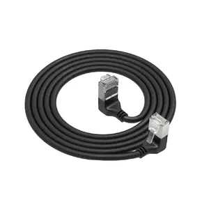 Networking cable ACT DA7900 Cat6a U/FTP (STP) Black 0.5 m with RJ-45 connectors, gold-plated contacts