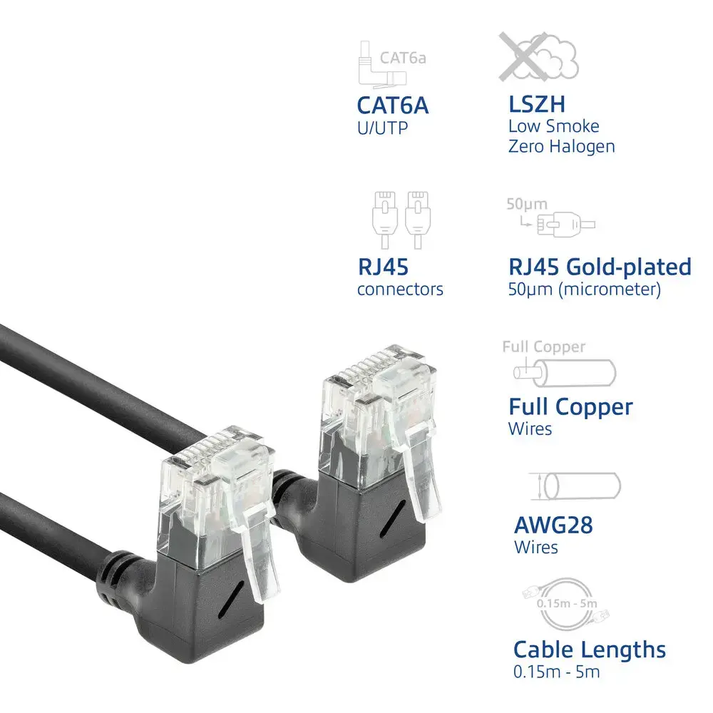 ACT CAT6A U/UTP Slimline патч‑кабель 3 м Photo 3