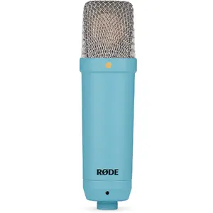 Студийный микрофон RØDE NT1 Signature — проводной конденсаторный, mini XLR, чувствительность -32 дБ, 20–20 000 Гц, 100 Ω, синий