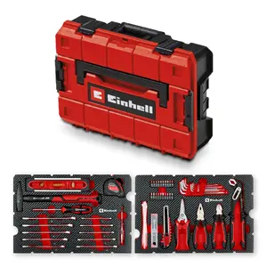 Instrumentu komplekts Einhell‑KWB E-Case, 79 gab. (melns/sarkans)