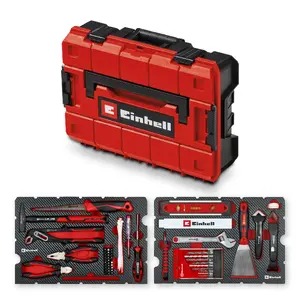Rīku komplekts Einhell-KWB E-Case renovation 78 gab. (melns/sarkans) - aksesuāru komplekts