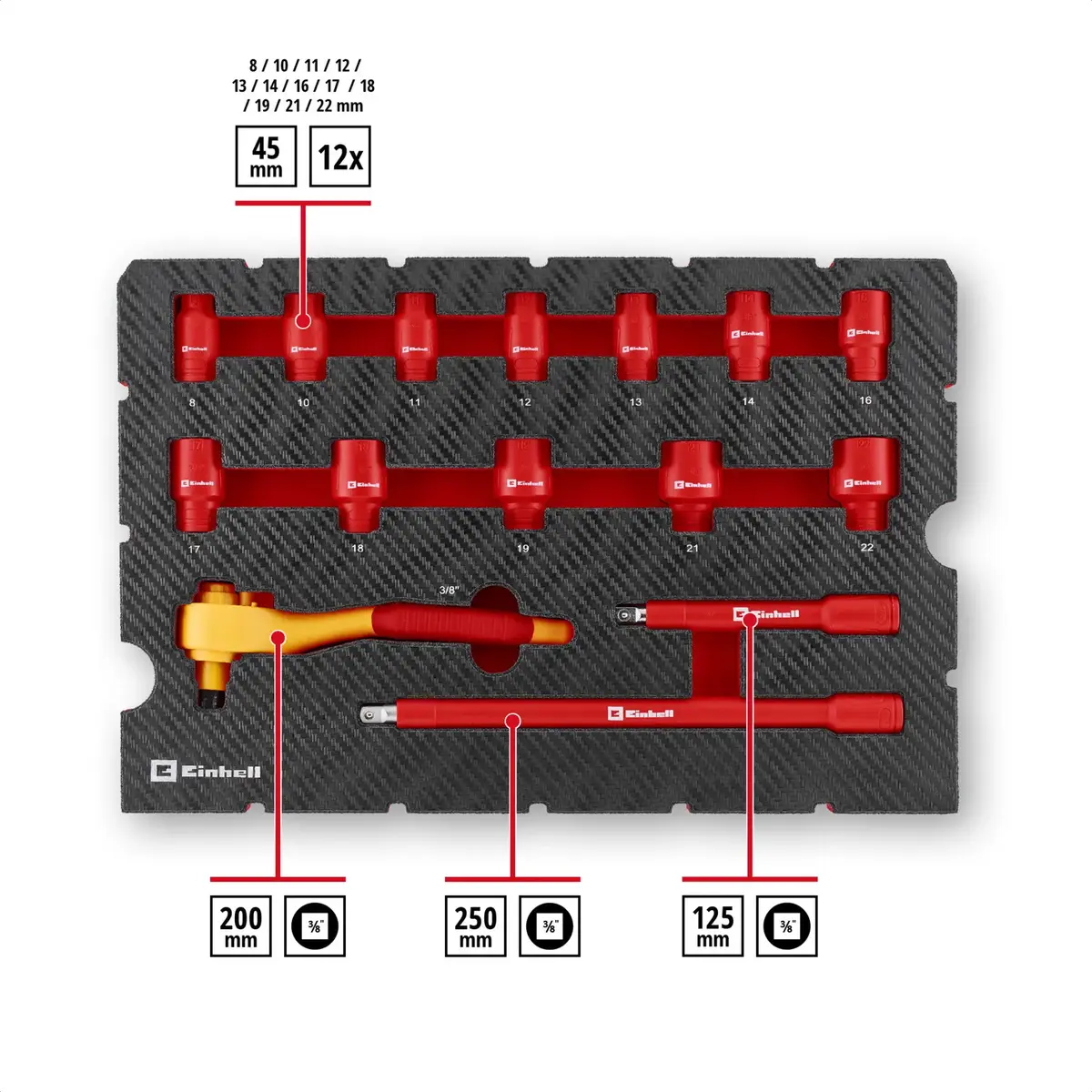 Einhell-KWB E-Case 24-piece VDE electrician tool set Photo 2
