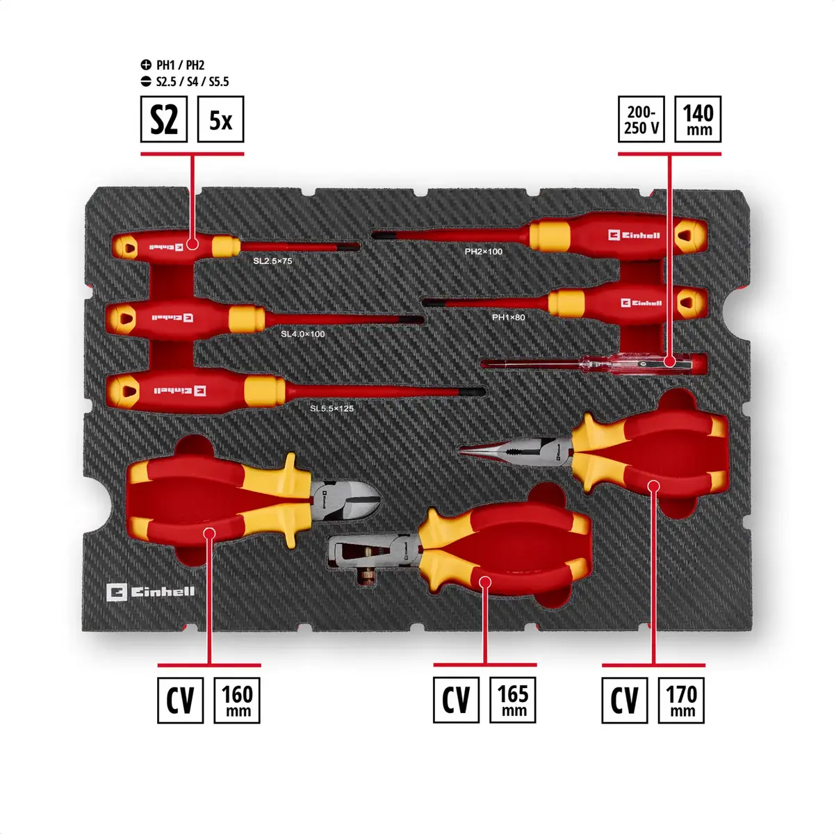 Einhell-KWB E-Case 24-piece VDE electrician tool set Photo 3