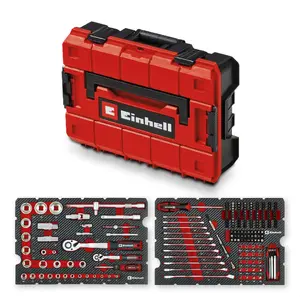 Mehāniķa instrumentu komplekts Einhell‑KWB E-Case, 201 gab. (melns/sarkans)