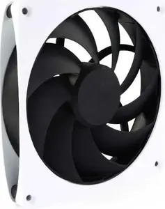 140 mm Alphacool Apex Stealth metāla ventilators 2500 apm PWM hidro-gultnis (balts)
