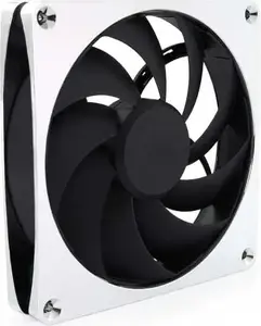 Alphacool Apex Stealth Metal PWM Fan 2500 rpm, Chrome, 140x140x25 mm