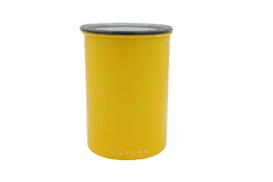 Aromacontainer Airscape stainless steel medium AS2507, matte yellow — Airtight coffee and food storage