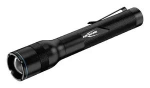 Hand flashlight ANSMANN TA300BF — SMD LED 5W, AA battery, IP44, black, aluminium/plastic