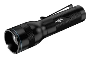 Hand flashlight ANSMANN TA500BF — SMD LED 5 W, AAA battery, IP44, black, aluminium/plastic housing