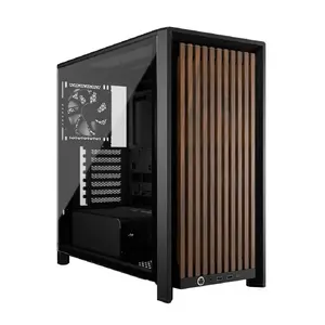 CORSAIR Mid-Tower PC Case FRAME 4000D RS Wood — Black/Walnut