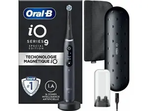 Electric Toothbrush BRAUN Oral-B iO Series 9 Special Edition Black, magnetic drive, rechargeable, multiple cleaning modes