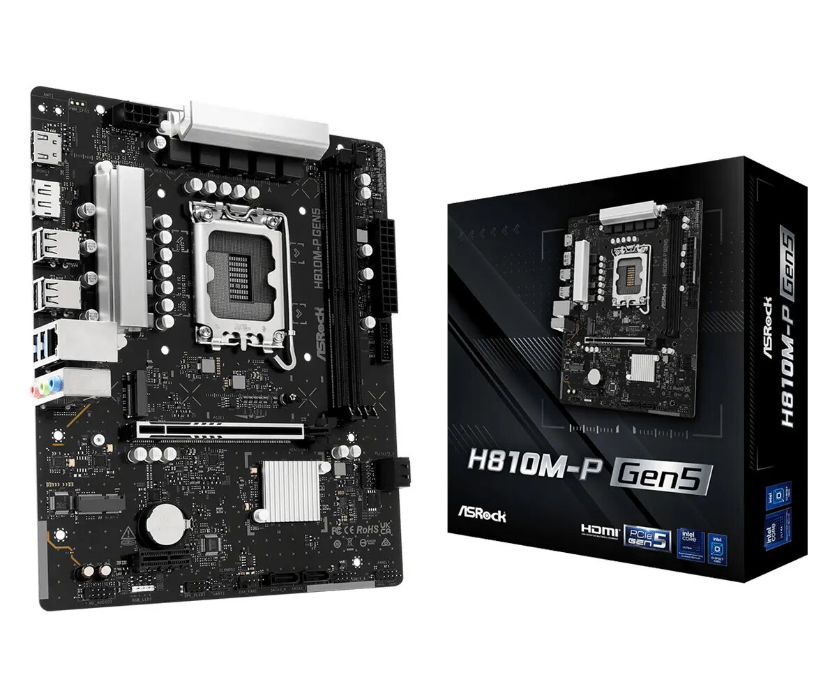 ASROCK H810M-P Gen5 Micro ATX mātesplate