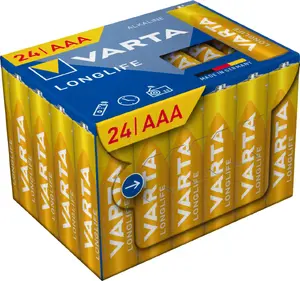 Sārmainā vienreizlietojamā baterija VARTA AG Longlife AAA 1,5 V, 24 gab.