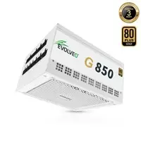 Блок питания EVOLVEO G850 850W 80+ Gold ATX 3.1 модульный, aPFC, вентилятор 140 мм, белый