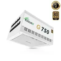 Блок питания Evolveo G750 750W 80+ Gold ATX 3.1 модульный с 140 мм вентилятором, aPFC, белый, гарантия 3 года
