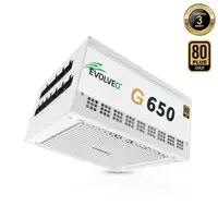 Блок питания Evolveo G650 650W 80+ Gold ATX 3.1 модульный, aPFC, вентилятор 140 мм, белый, гарантия 3 года