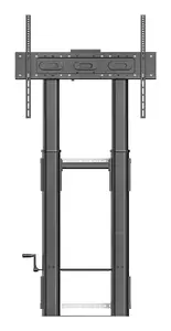 Floor-to-wall TV stand VISION VFM-F26W for 55"–100" screens, black, 80 kg capacity, VESA up to 800x600