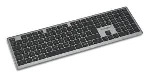Keyboard KENSINGTON KB535 EQ Rechargeable Multi-Device Full-size Wireless RF + Bluetooth QWERTY Scissor 110 keys Grey