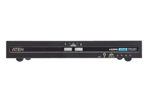 KVM switch ATEN 2-port USB HDMI Secure with CAC, 4K UHD 3840x2160@60Hz, USB keyboard/mouse, metal housing