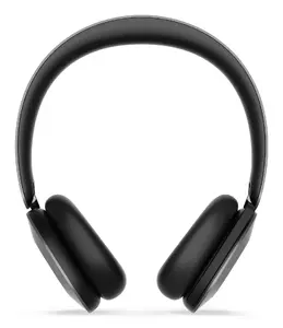 Austiņas Lenovo 4XD1T60925 bezvadu Bluetooth ar galvas stīpu, supraaurālas birojam/zvanu centram, pelēkas
