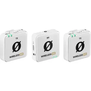 Wireless ME Dual lavalier microphone set Rode Microphones, white — USB-C receiver and 3.5 mm jack support